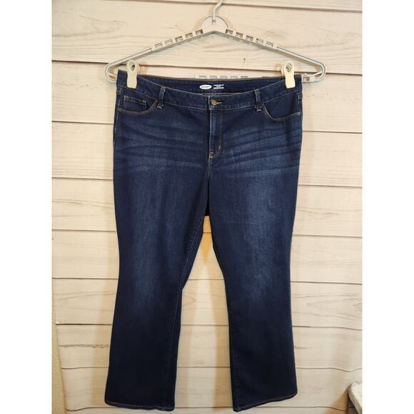 Old Navy Womens Blue Secret Slim Pockets High Rise Kicker Boot-Cut Jeans Size 22 - Picture 1 of 7